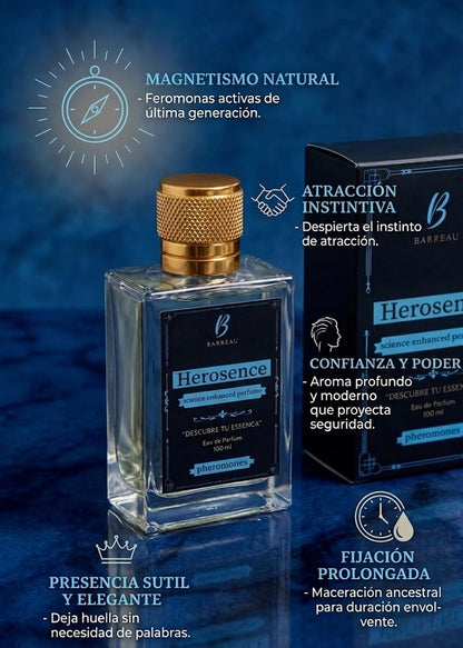 HEROSENCE: Perfume Feromonas Varón 100ml (AZUL) 🔥
